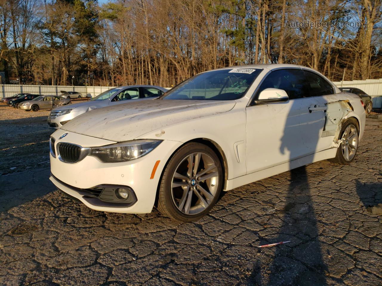 2018 Bmw 430i  White vin: WBA4Z1C59JEC59496