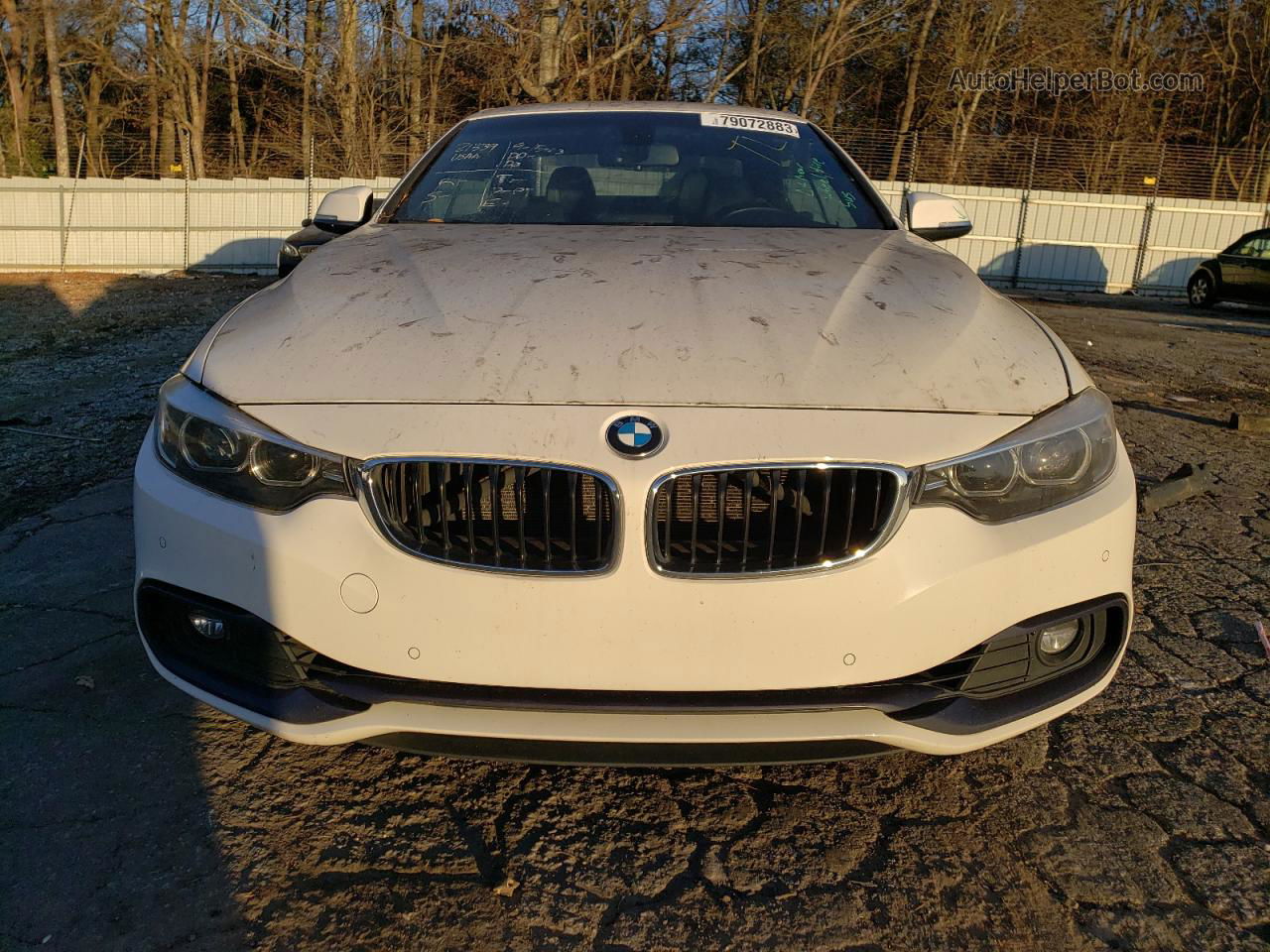 2018 Bmw 430i  White vin: WBA4Z1C59JEC59496