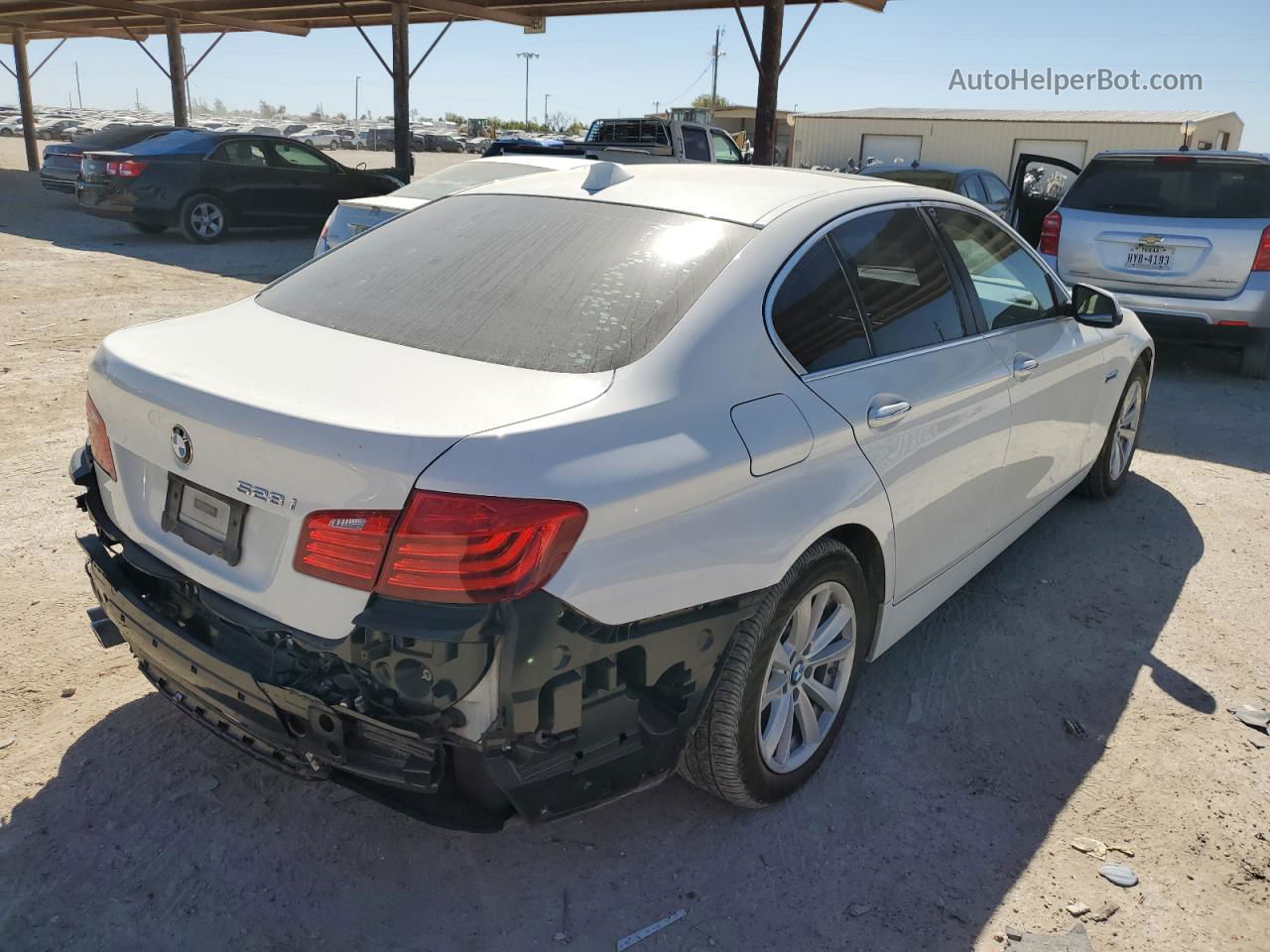 2014 Bmw 528 I White vin: WBA5A5C50ED506335