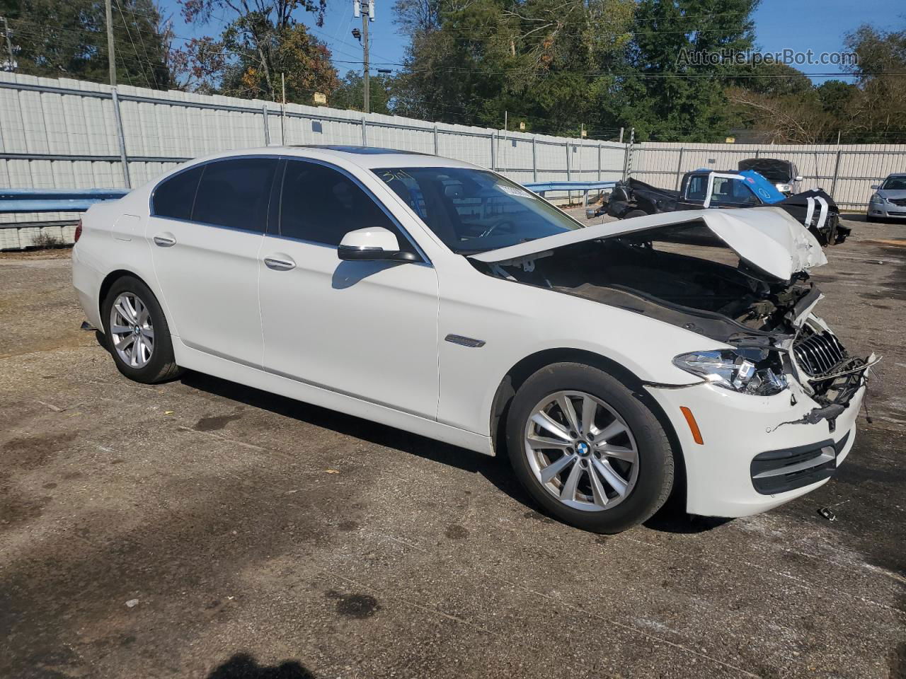 2014 Bmw 528 I White vin: WBA5A5C51ED504917