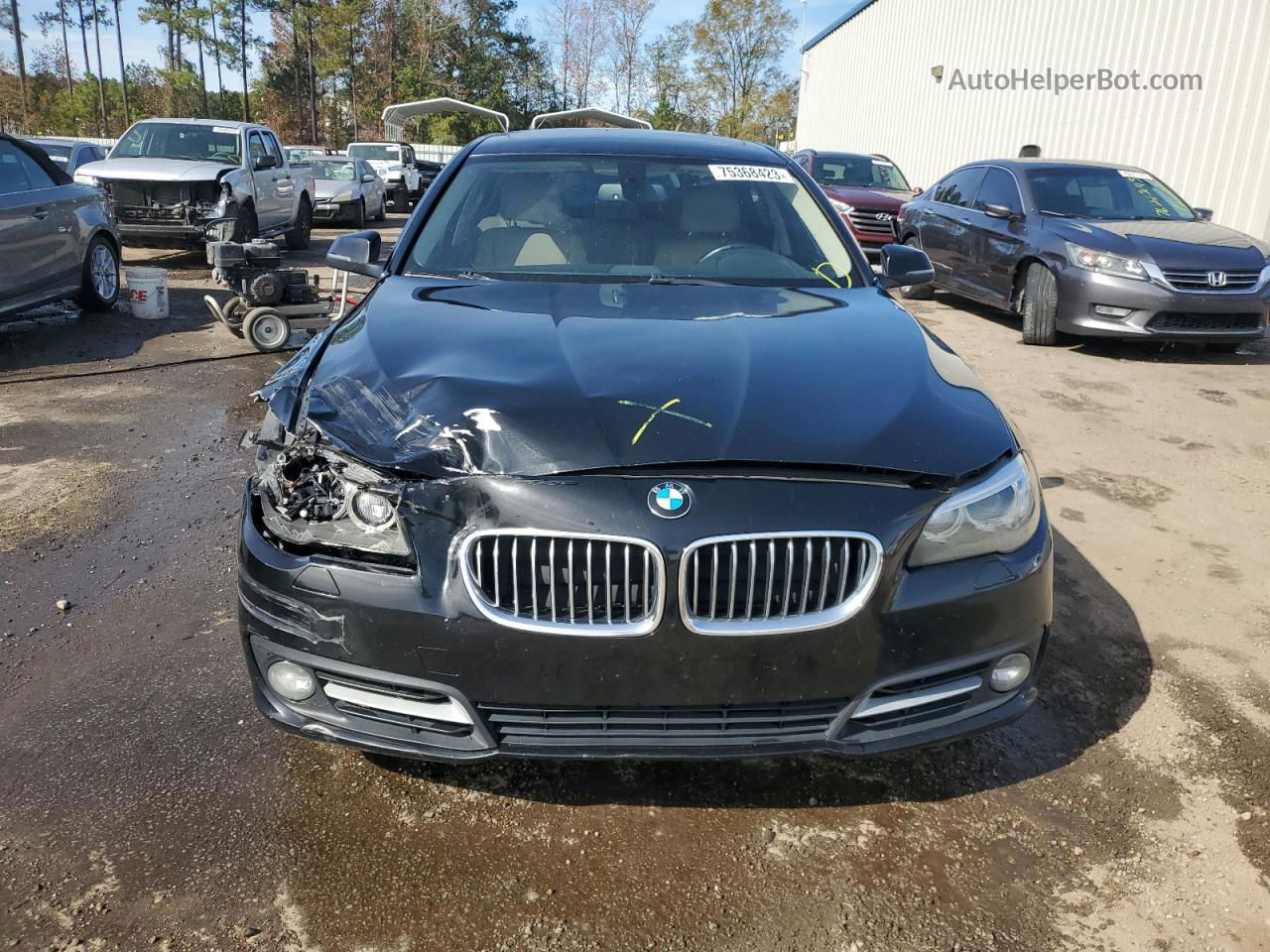 2016 Bmw 528 I Черный vin: WBA5A5C51GG352669