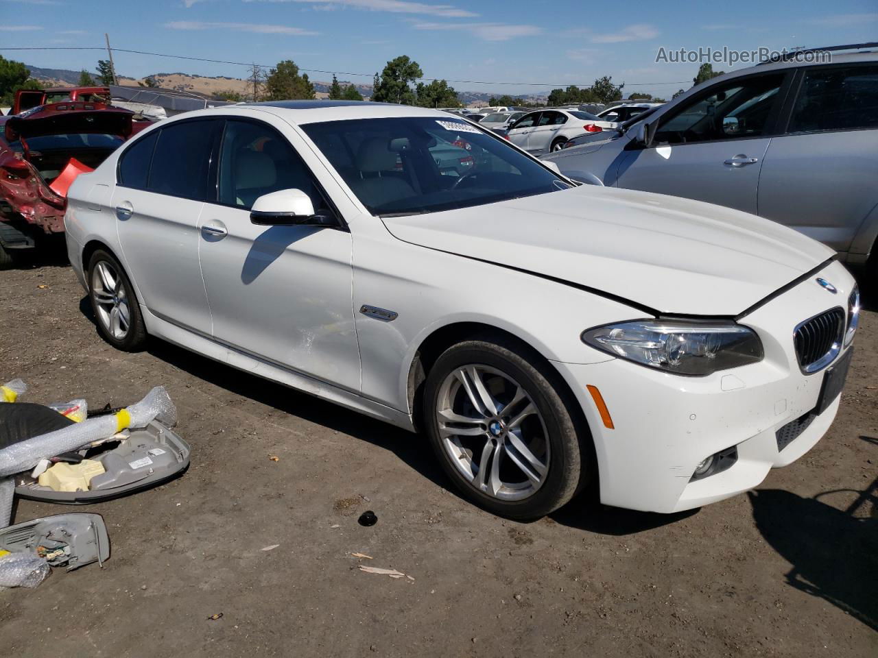 2016 Bmw 528 I White vin: WBA5A5C52GD529747