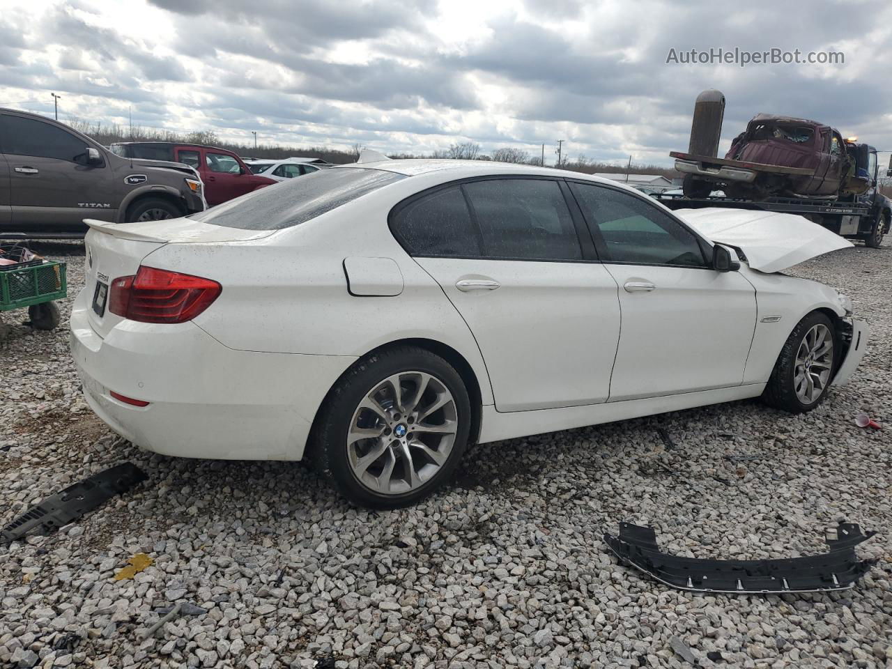 2016 Bmw 528 I White vin: WBA5A5C53GD529336