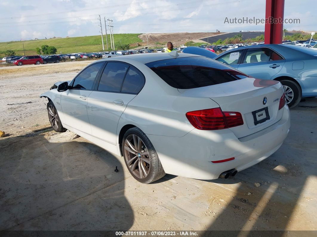 2016 Bmw 5 Series 528i White vin: WBA5A5C53GG347330