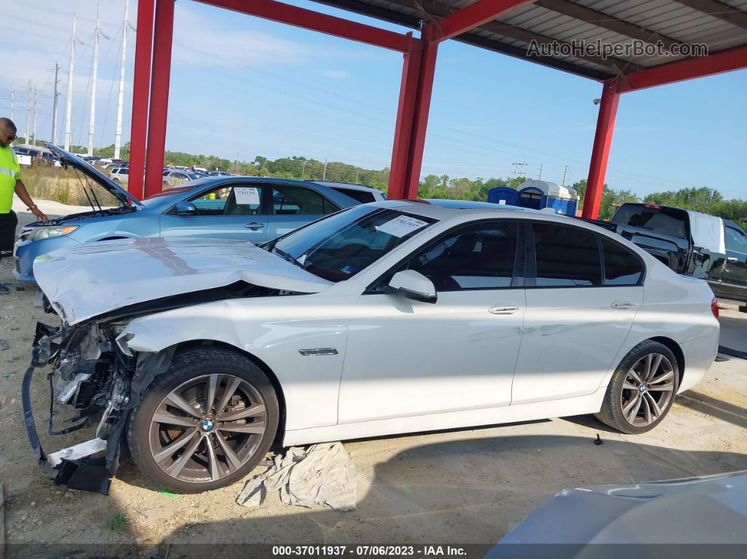 2016 Bmw 5 Series 528i White vin: WBA5A5C53GG347330