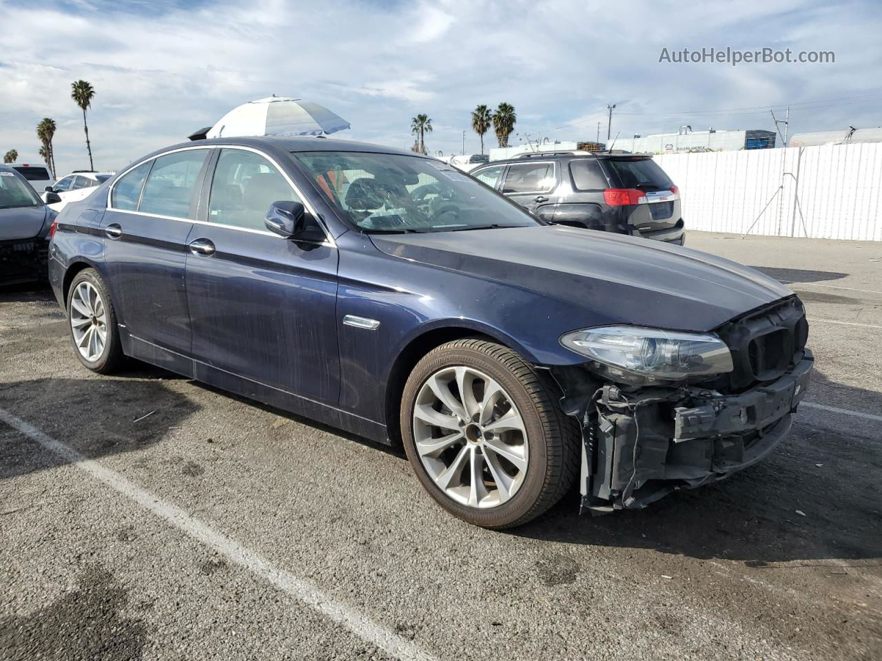 2016 Bmw 528 I Blue vin: WBA5A5C55GG350746