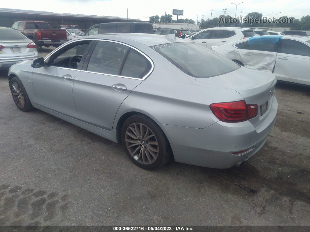 2014 Bmw 5 Series 528i Silver vin: WBA5A5C57ED502895