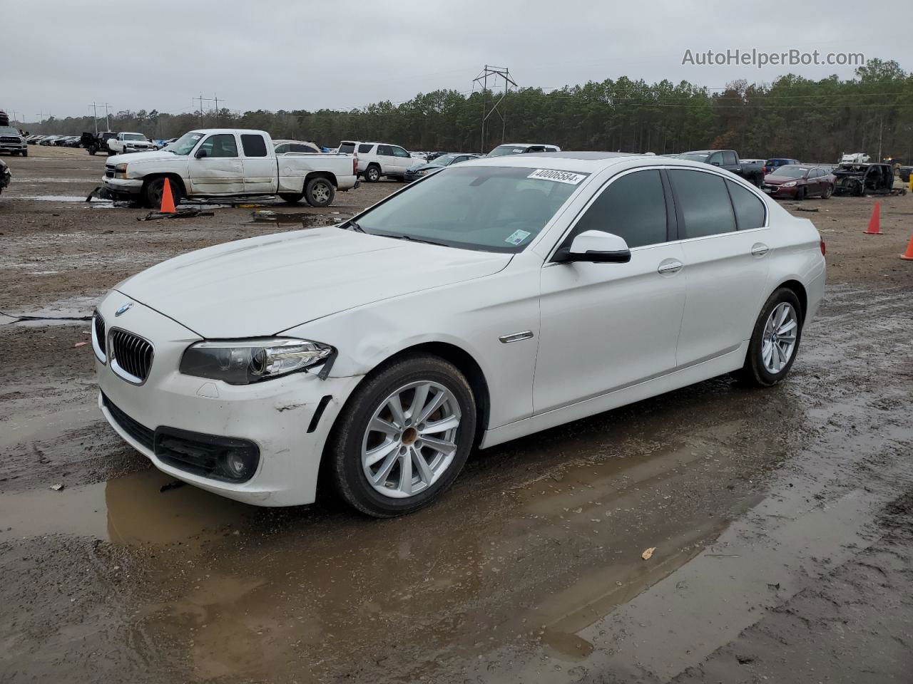 2016 Bmw 528 I White vin: WBA5A5C57GG348352