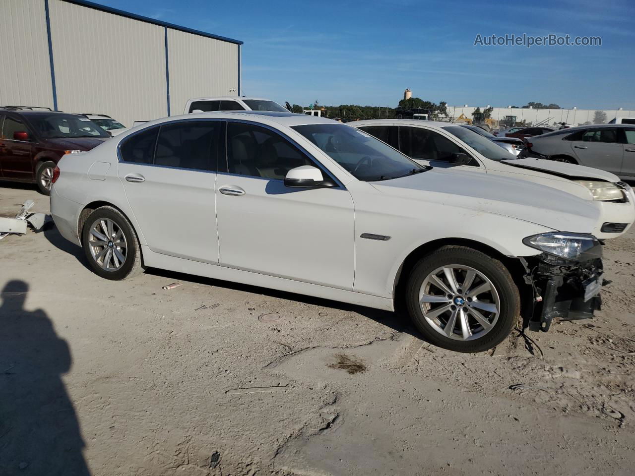 2014 Bmw 528 I White vin: WBA5A5C59ED509606