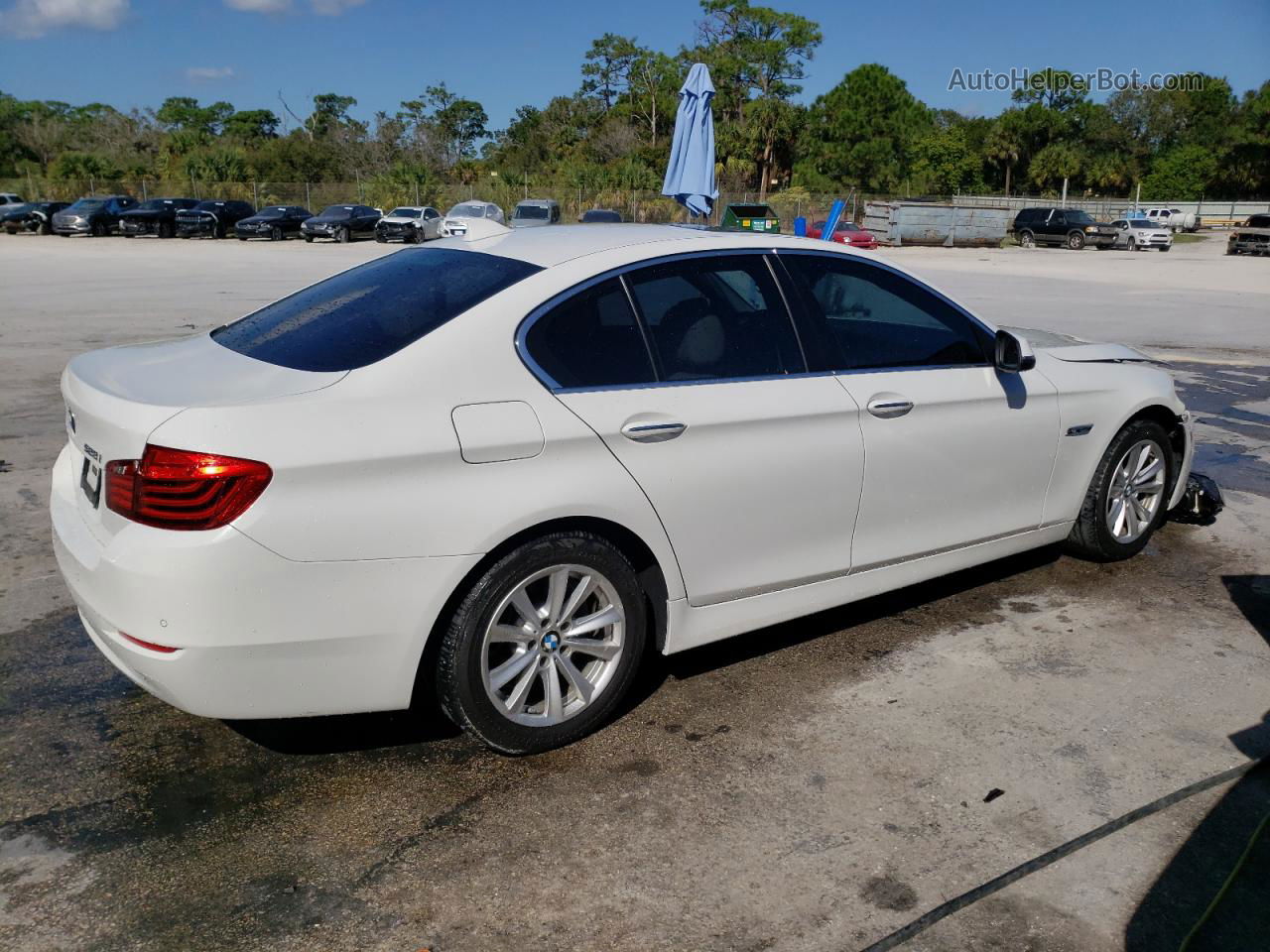 2016 Bmw 528 I White vin: WBA5A5C59GG349163