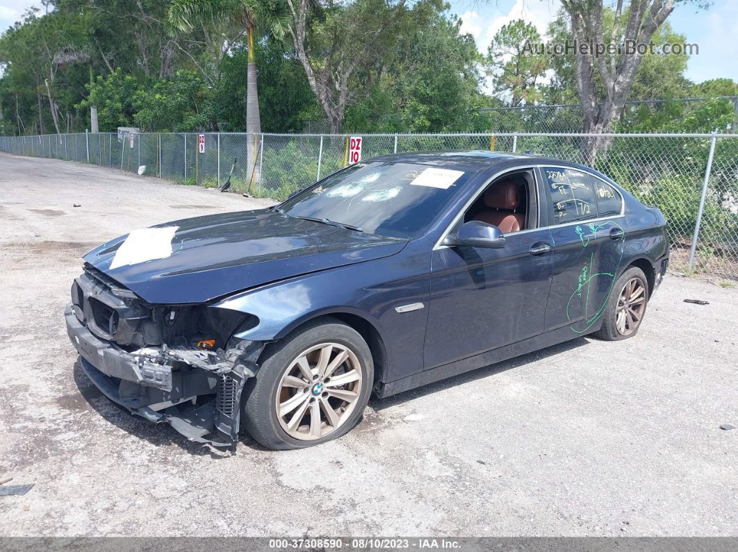 2014 Bmw 5 Series 528i Dark Blue vin: WBA5A5C5XED505581