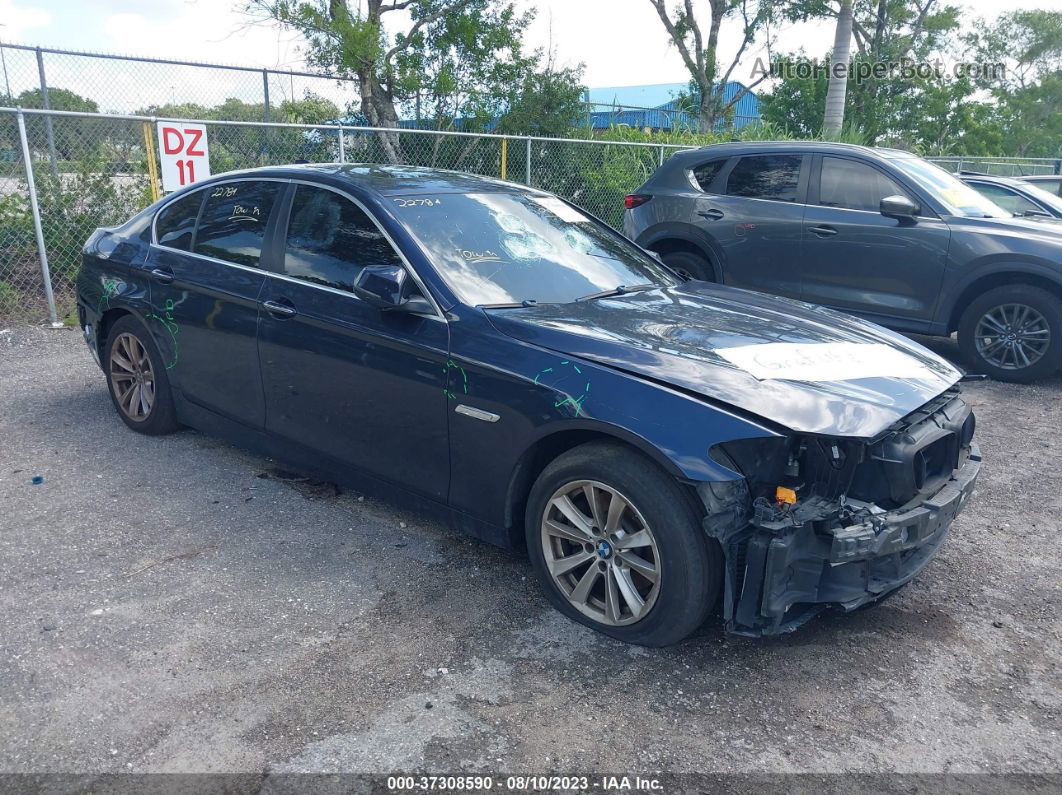 2014 Bmw 5 Series 528i Dark Blue vin: WBA5A5C5XED505581