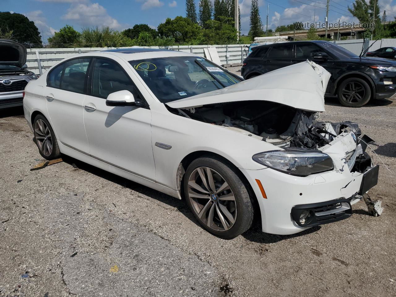 2016 Bmw 528 I White vin: WBA5A5C5XGG354999