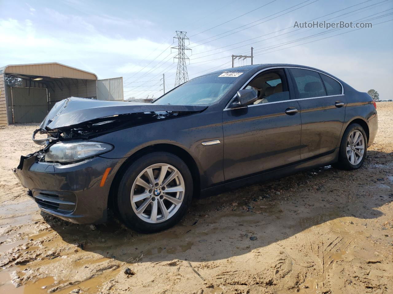 2014 Bmw 528 Xi Gray vin: WBA5A7C52ED614340