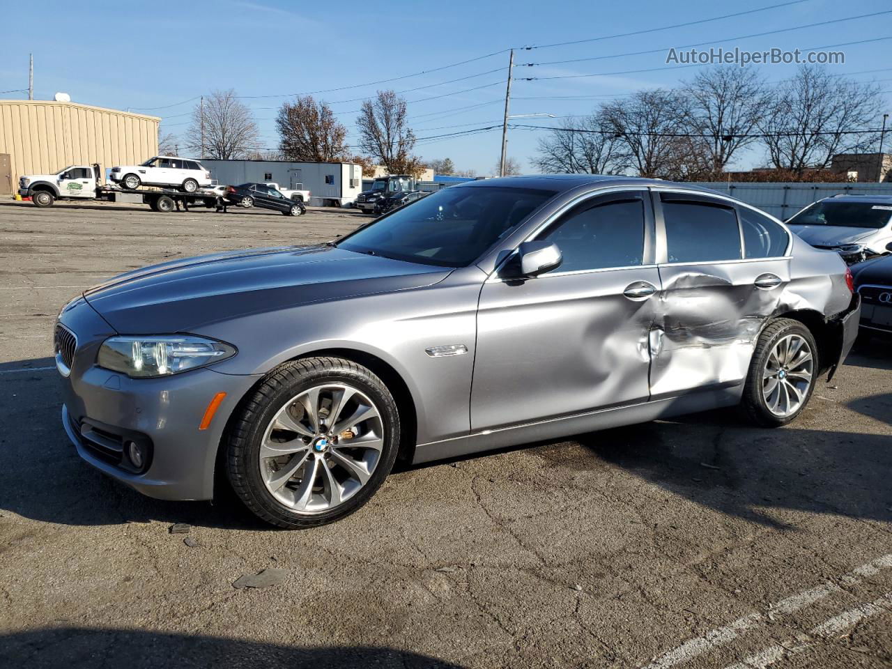 2016 Bmw 528 Xi Silver vin: WBA5A7C52GG147454