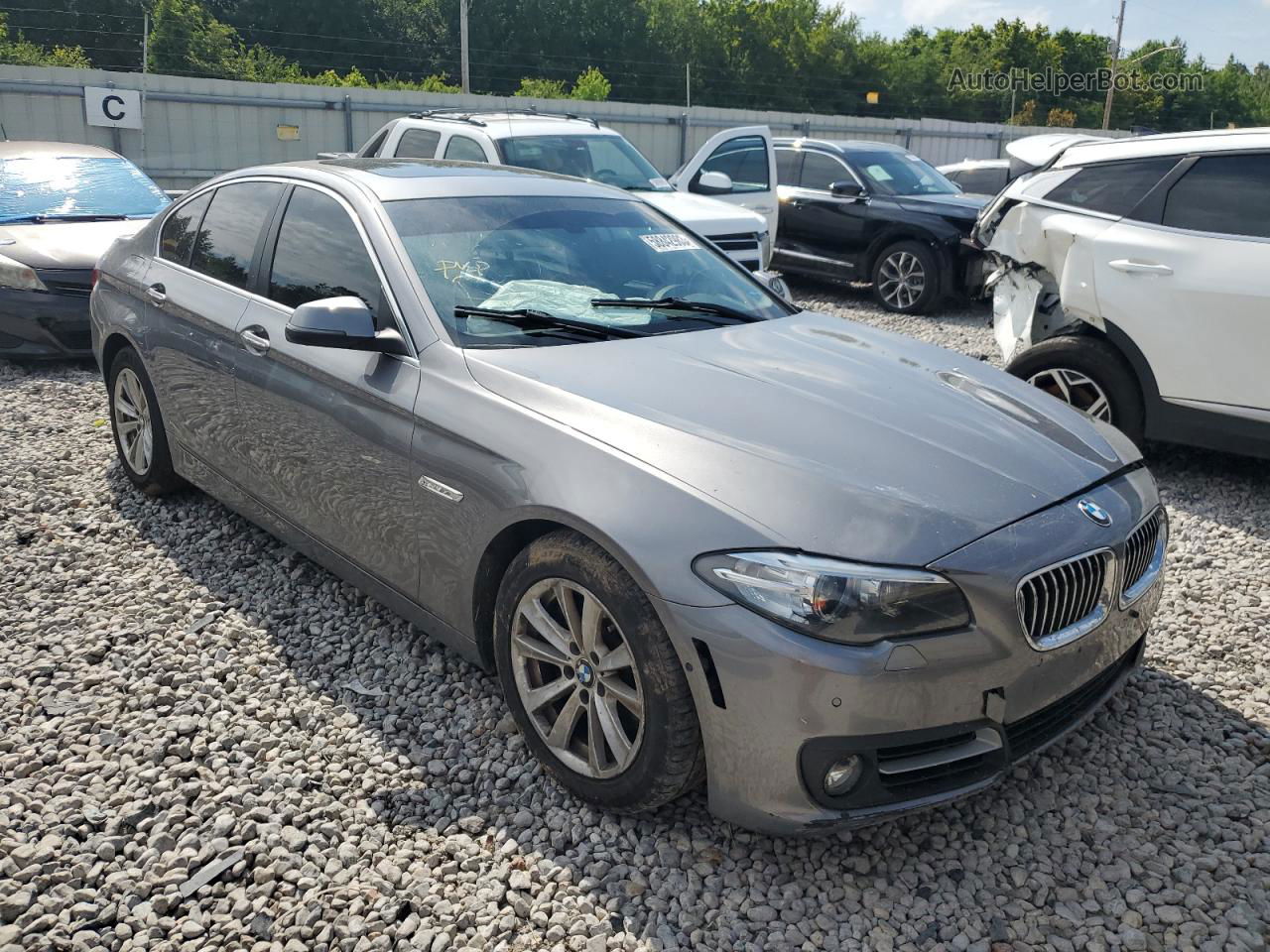 2016 Bmw 528 Xi Gray vin: WBA5A7C52GG643581