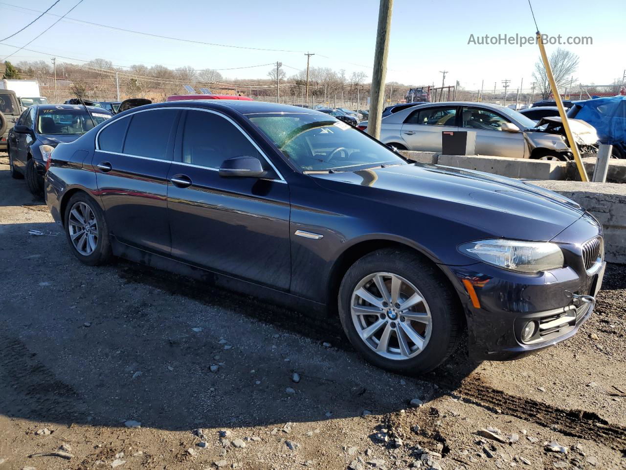 2016 Bmw 528 Xi Синий vin: WBA5A7C53GG144885