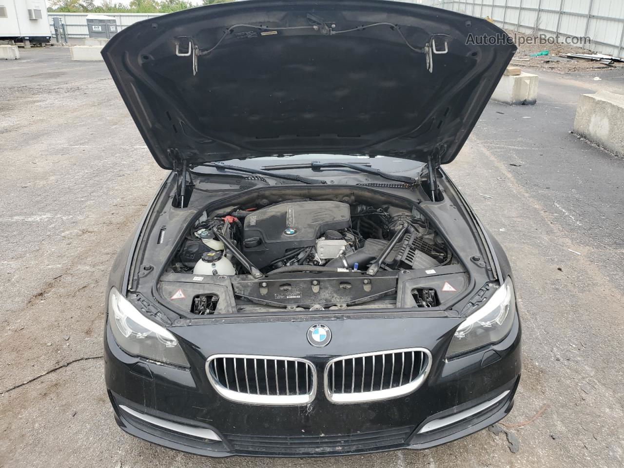 2014 Bmw 528 Xi Черный vin: WBA5A7C54ED615456