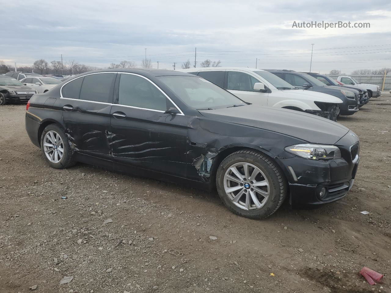 2016 Bmw 528 Xi Черный vin: WBA5A7C55GG148985