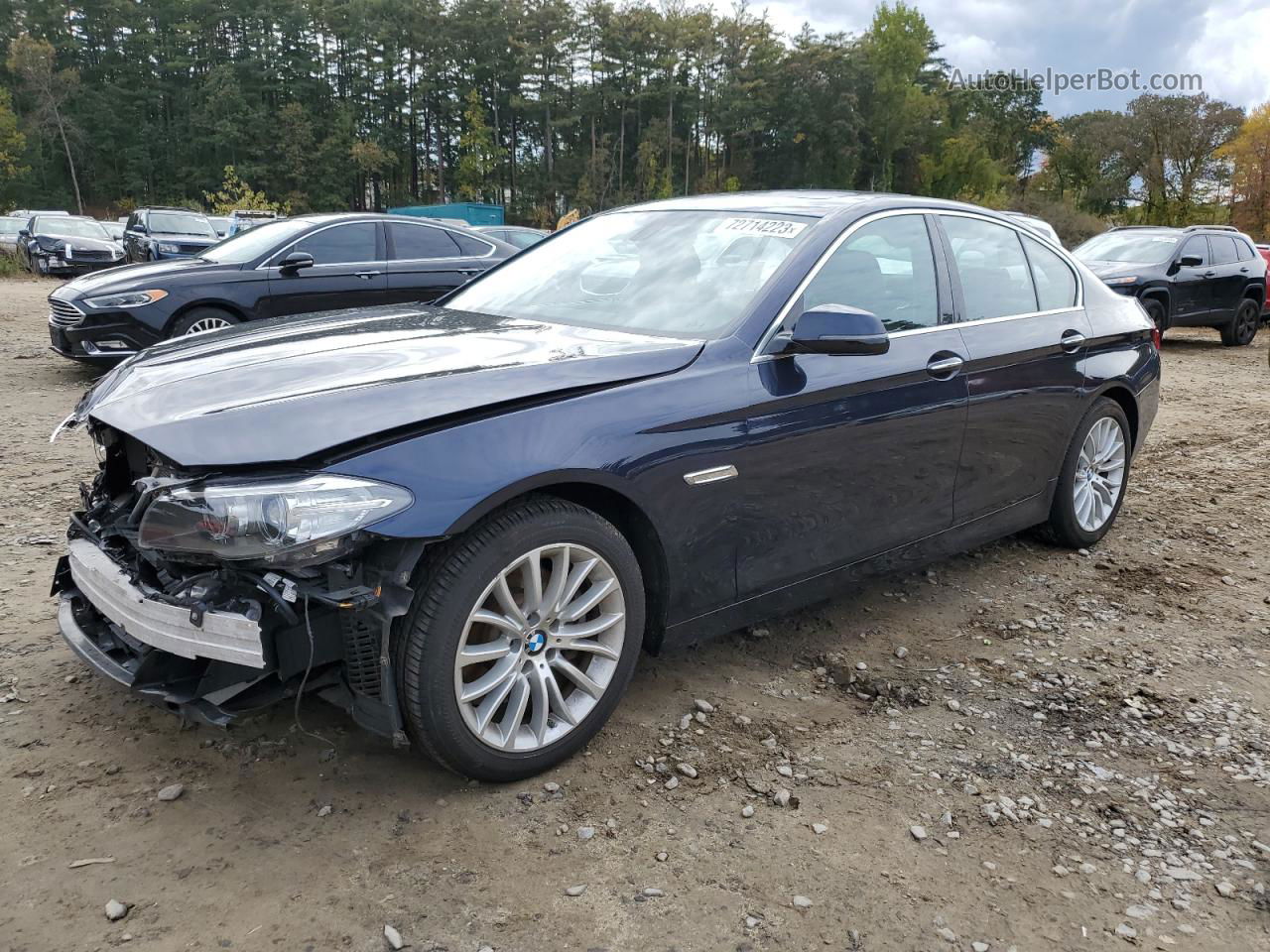 2016 Bmw 528 Xi Синий vin: WBA5A7C55GG152292