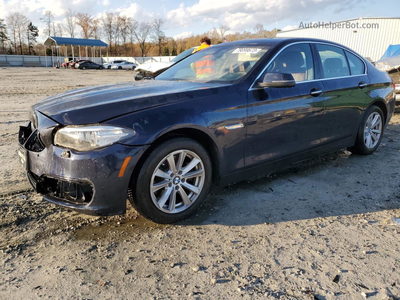 2014 Bmw 528 Xi Черный vin: WBA5A7C59ED615369