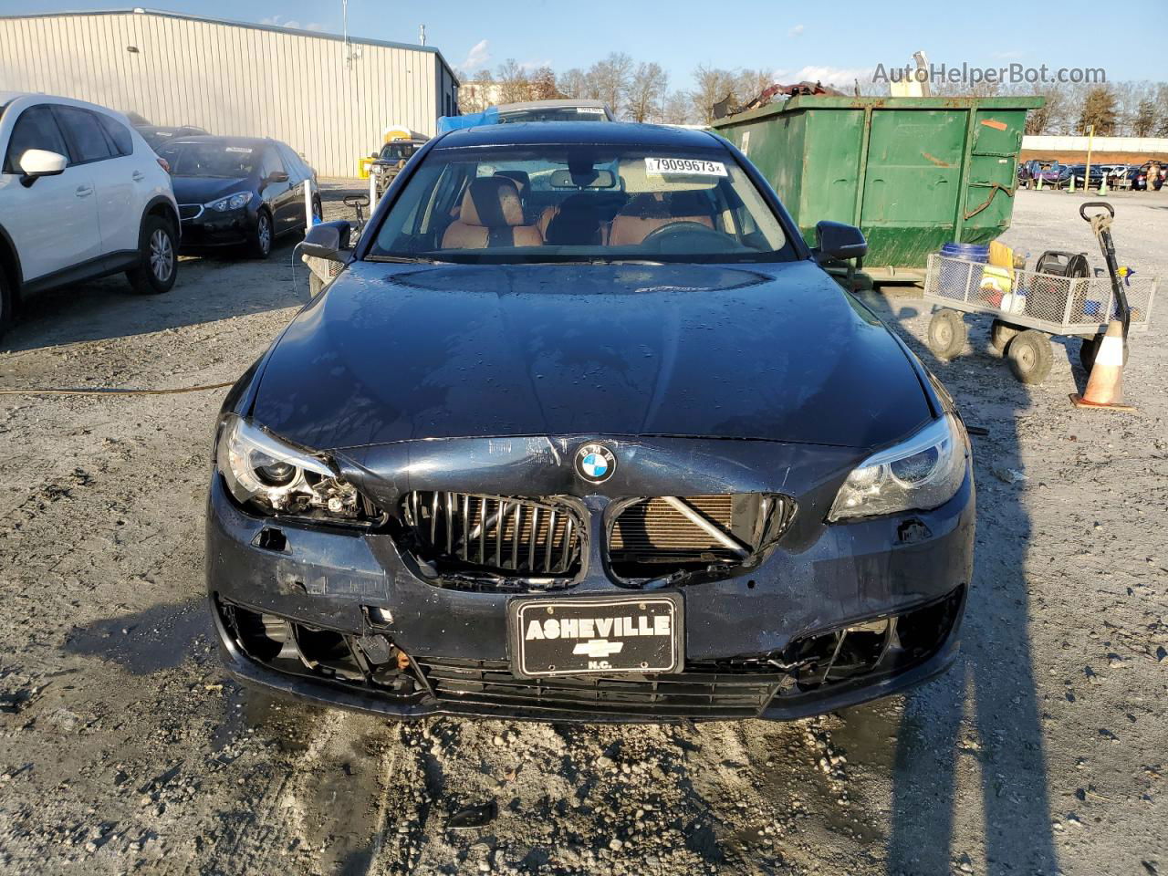 2014 Bmw 528 Xi Черный vin: WBA5A7C59ED615369