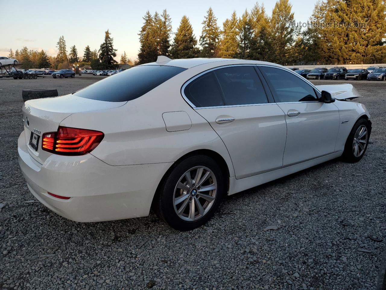 2014 Bmw 528 Xi White vin: WBA5A7C5XED615493