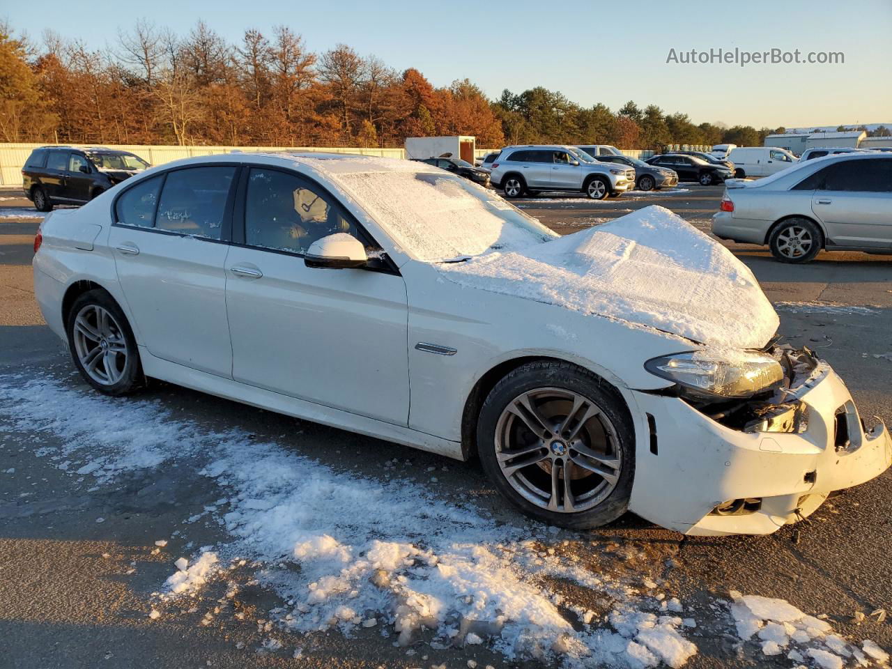 2016 Bmw 528 Xi White vin: WBA5A7C5XGG151428