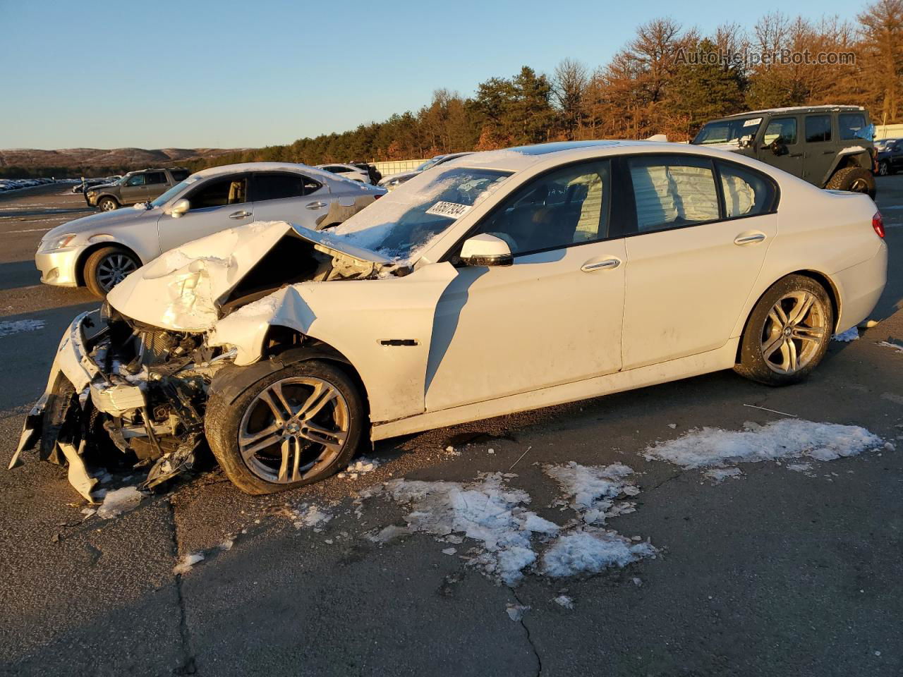 2016 Bmw 528 Xi White vin: WBA5A7C5XGG151428