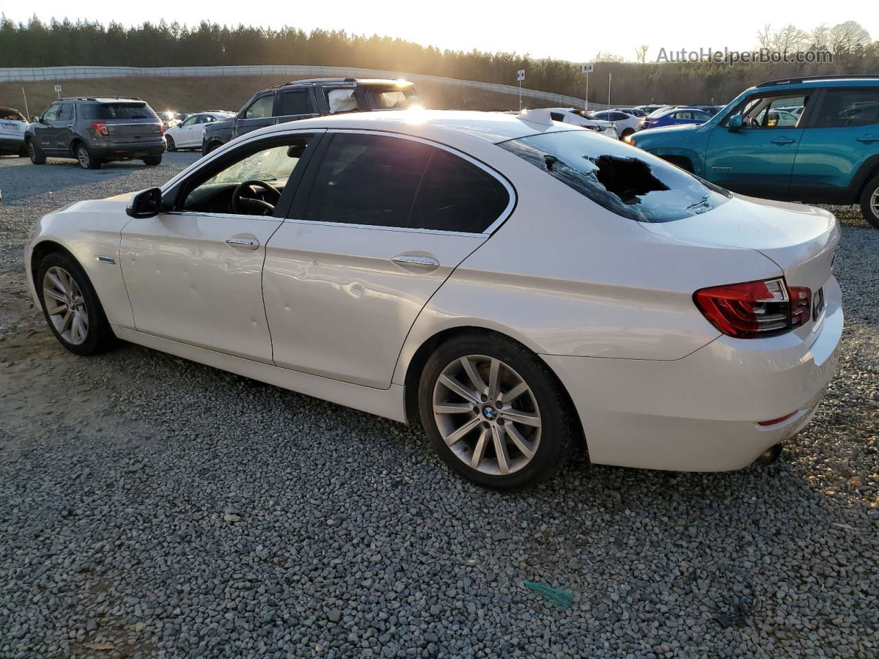 2014 Bmw 535 I White vin: WBA5B1C51ED475182