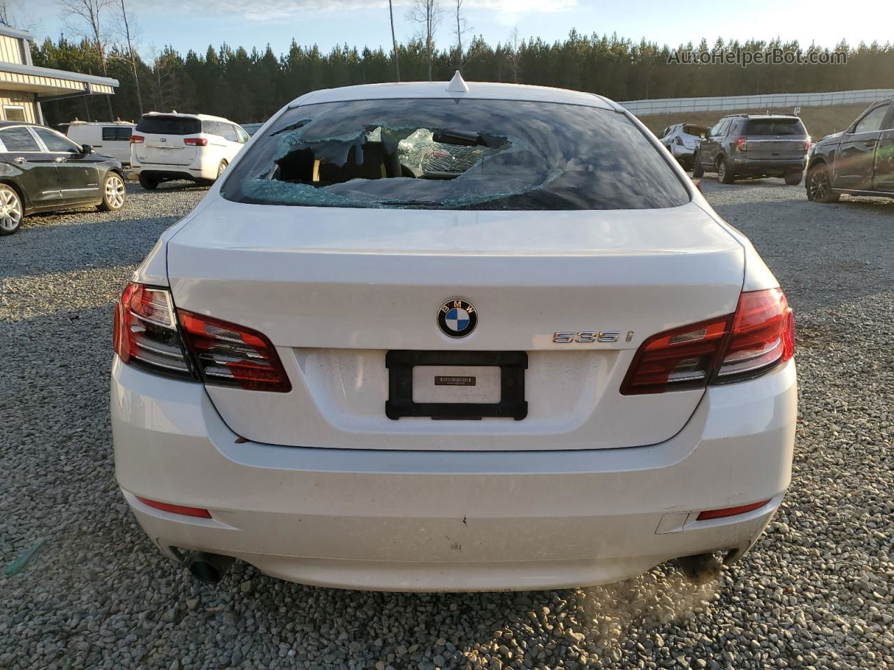 2014 Bmw 535 I White vin: WBA5B1C51ED475182