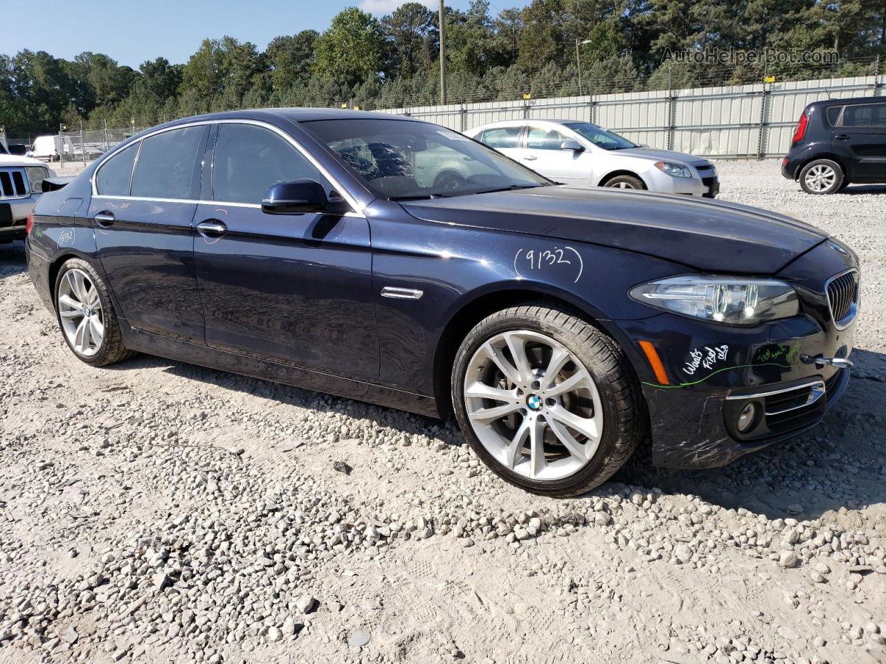 2016 Bmw 535 I Blue vin: WBA5B1C51GG130705