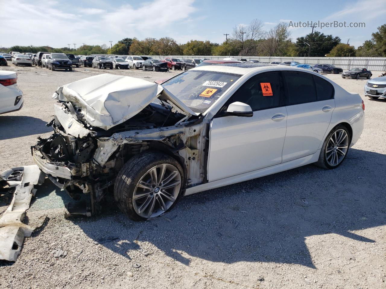 2016 Bmw 535 I White vin: WBA5B1C52GG133368