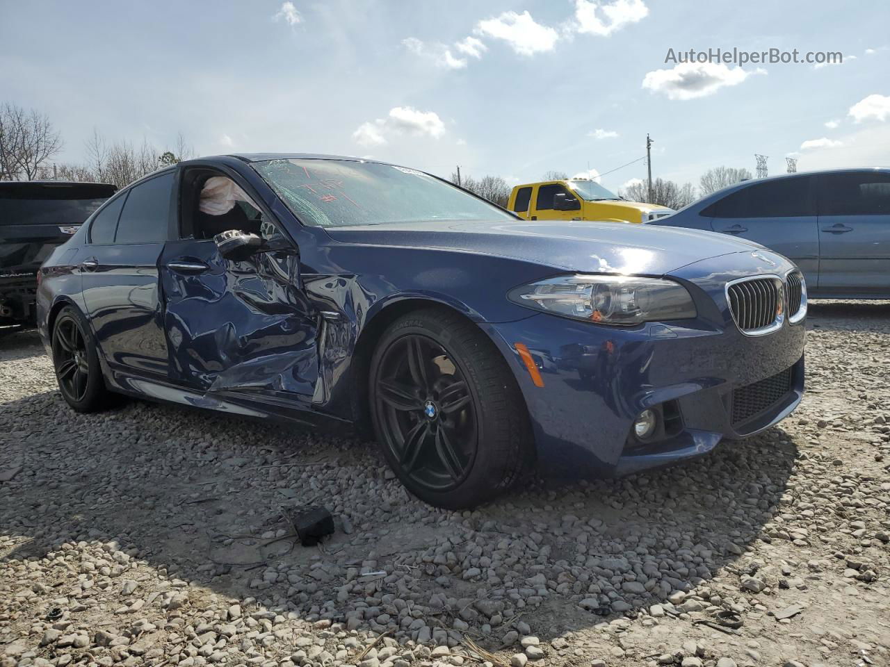 2016 Bmw 535 I Blue vin: WBA5B1C53GG132195