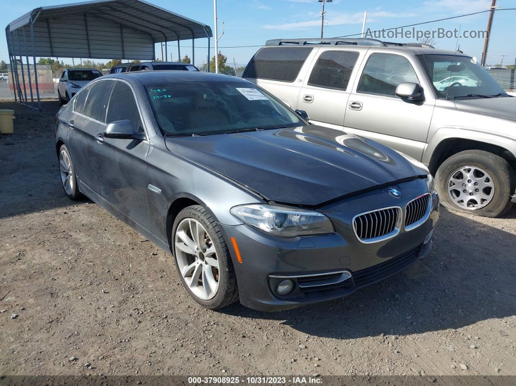 2016 Bmw 535i Gray vin: WBA5B1C56GG132854