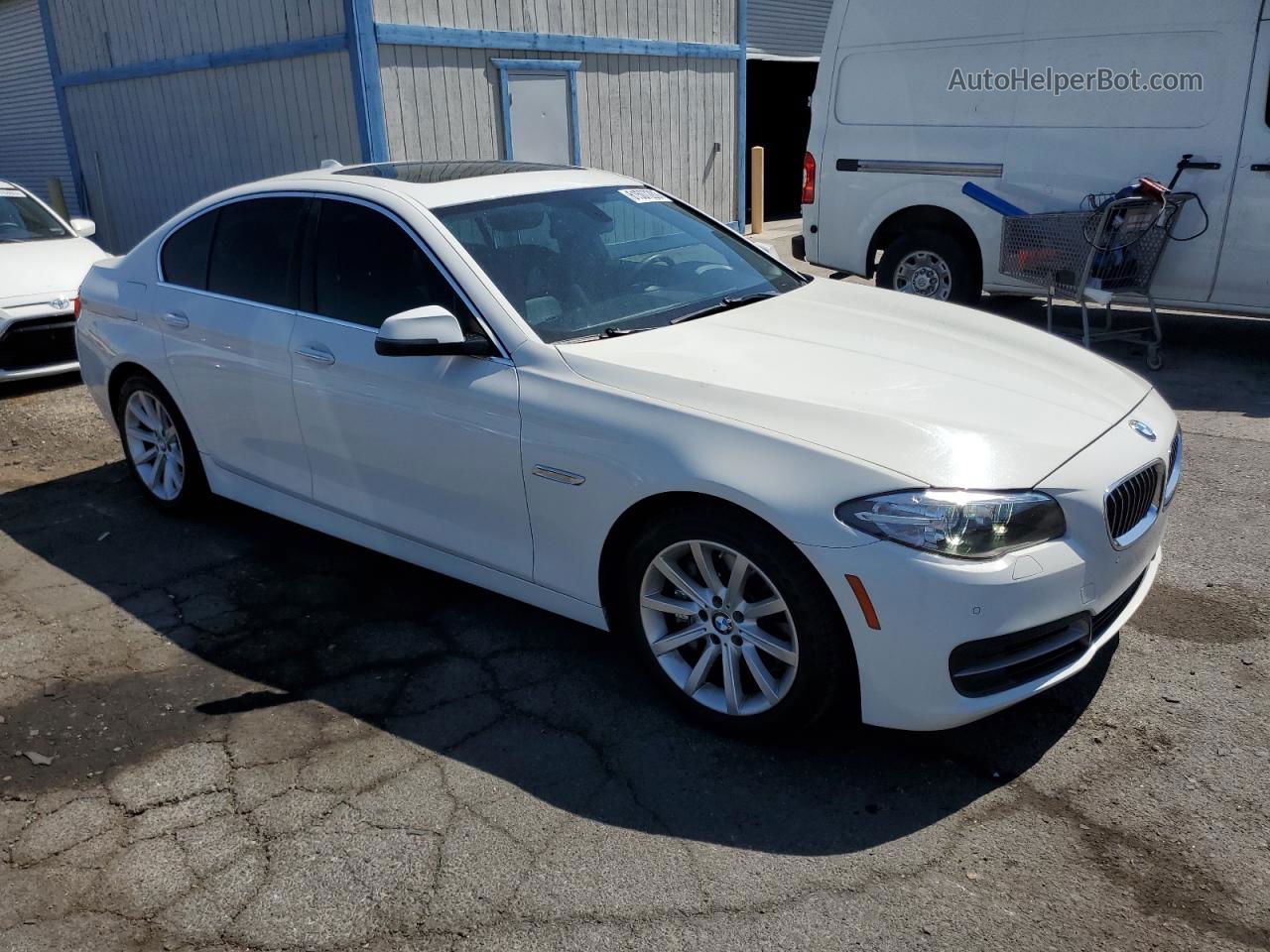 2014 Bmw 535 I White vin: WBA5B1C57ED479060