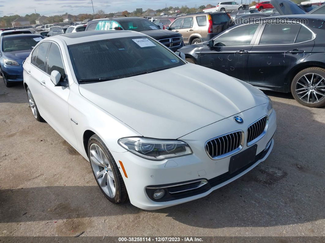 2014 Bmw 535i White vin: WBA5B1C5XEDZ36881