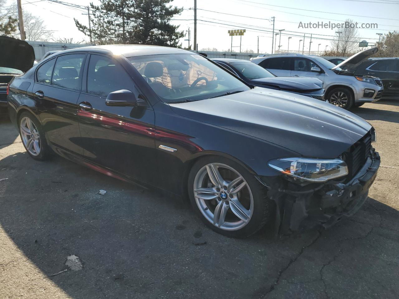 2014 Bmw 535 Xi Черный vin: WBA5B3C51ED532606