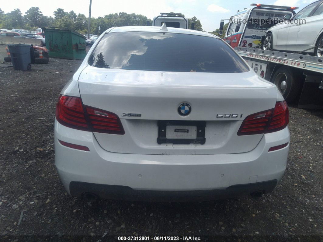 2014 Bmw 5 Series 535i Xdrive White vin: WBA5B3C51ED537031