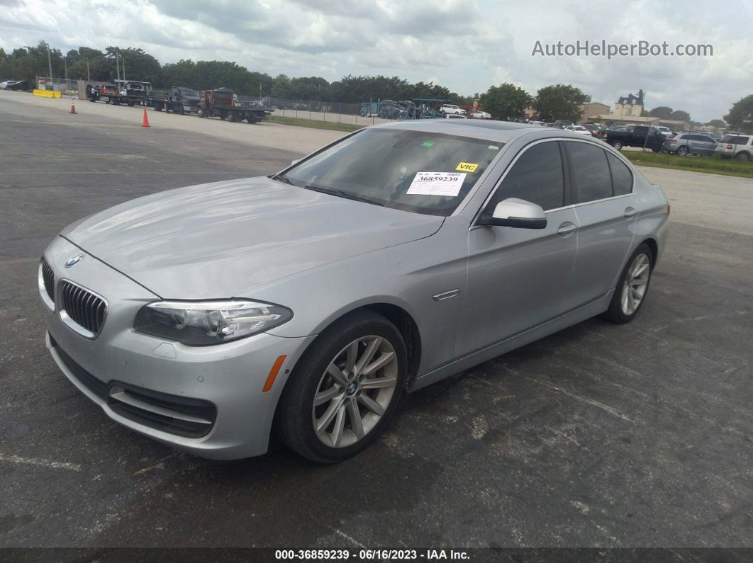 2014 Bmw 5 Series 535i Xdrive Silver vin: WBA5B3C51ED537207