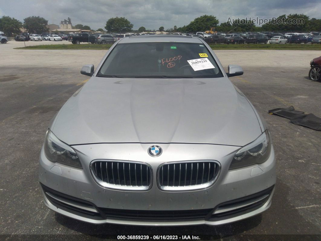 2014 Bmw 5 Series 535i Xdrive Silver vin: WBA5B3C51ED537207