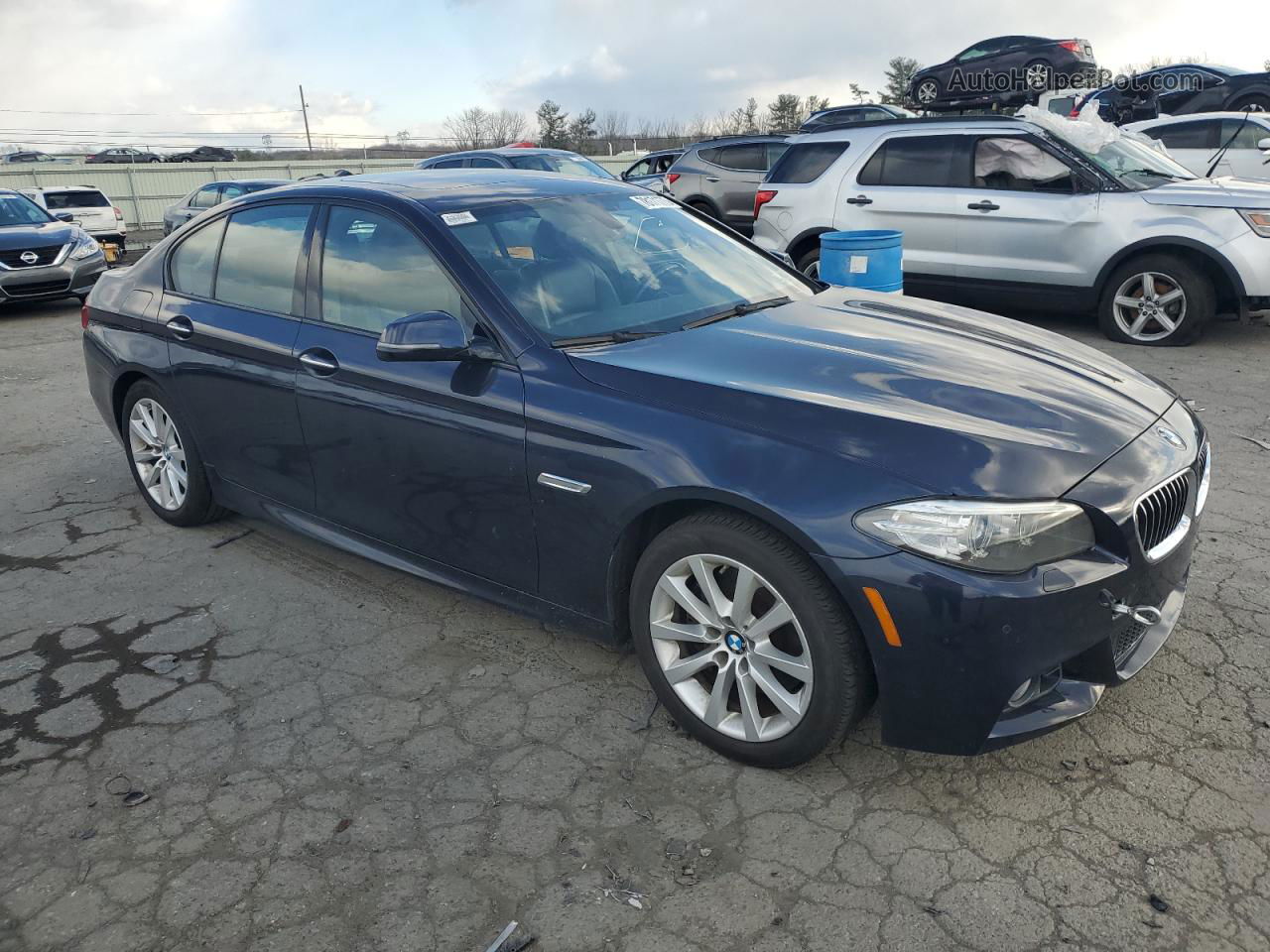 2014 Bmw 535 Xi Синий vin: WBA5B3C52ED537796