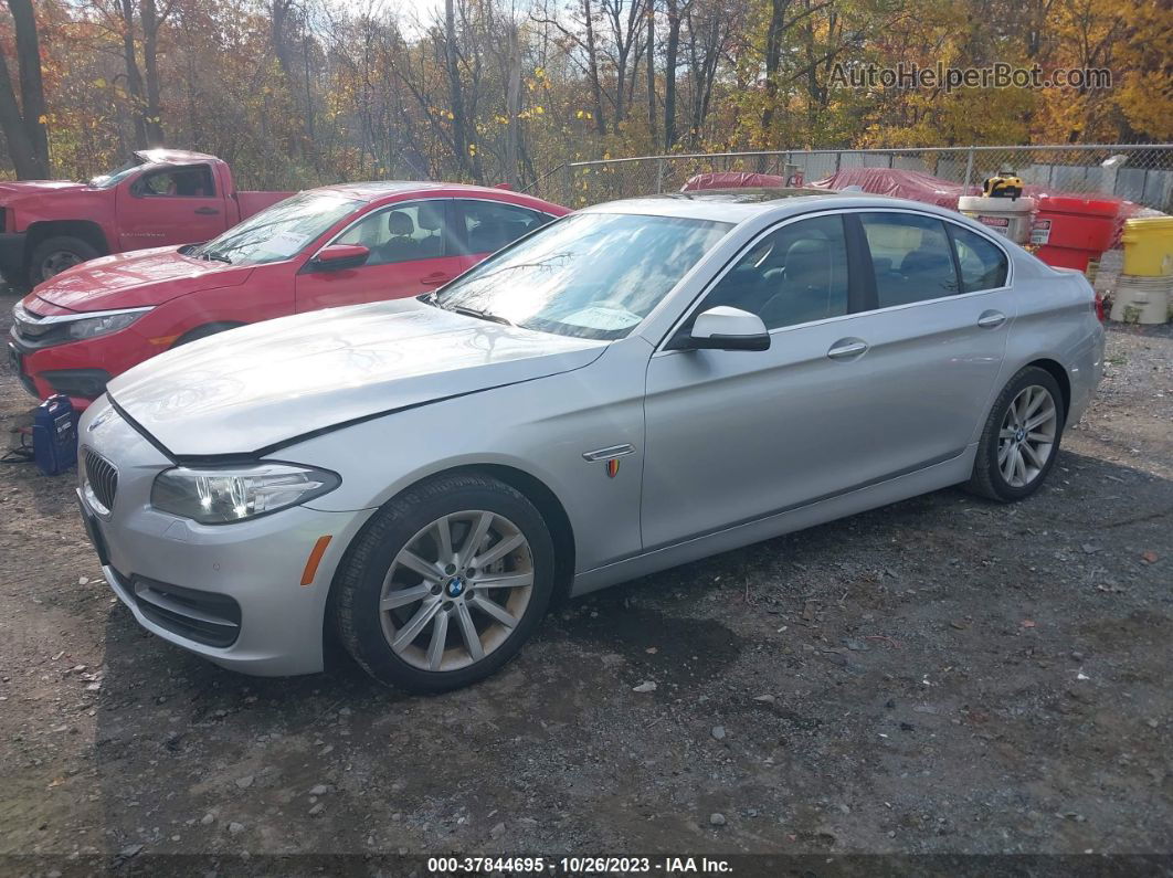 2014 Bmw 535i Xdrive Silver vin: WBA5B3C54ED292371