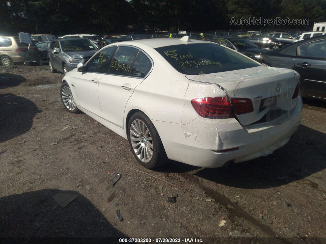 2014 Bmw 5 Series 535i Xdrive White vin: WBA5B3C54ED292838