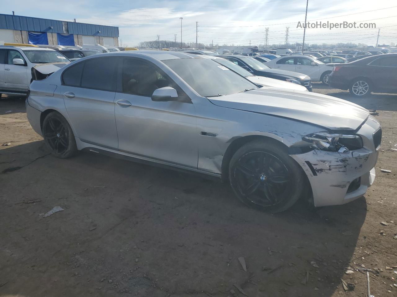 2014 Bmw 535 Xi Silver vin: WBA5B3C55ED293089