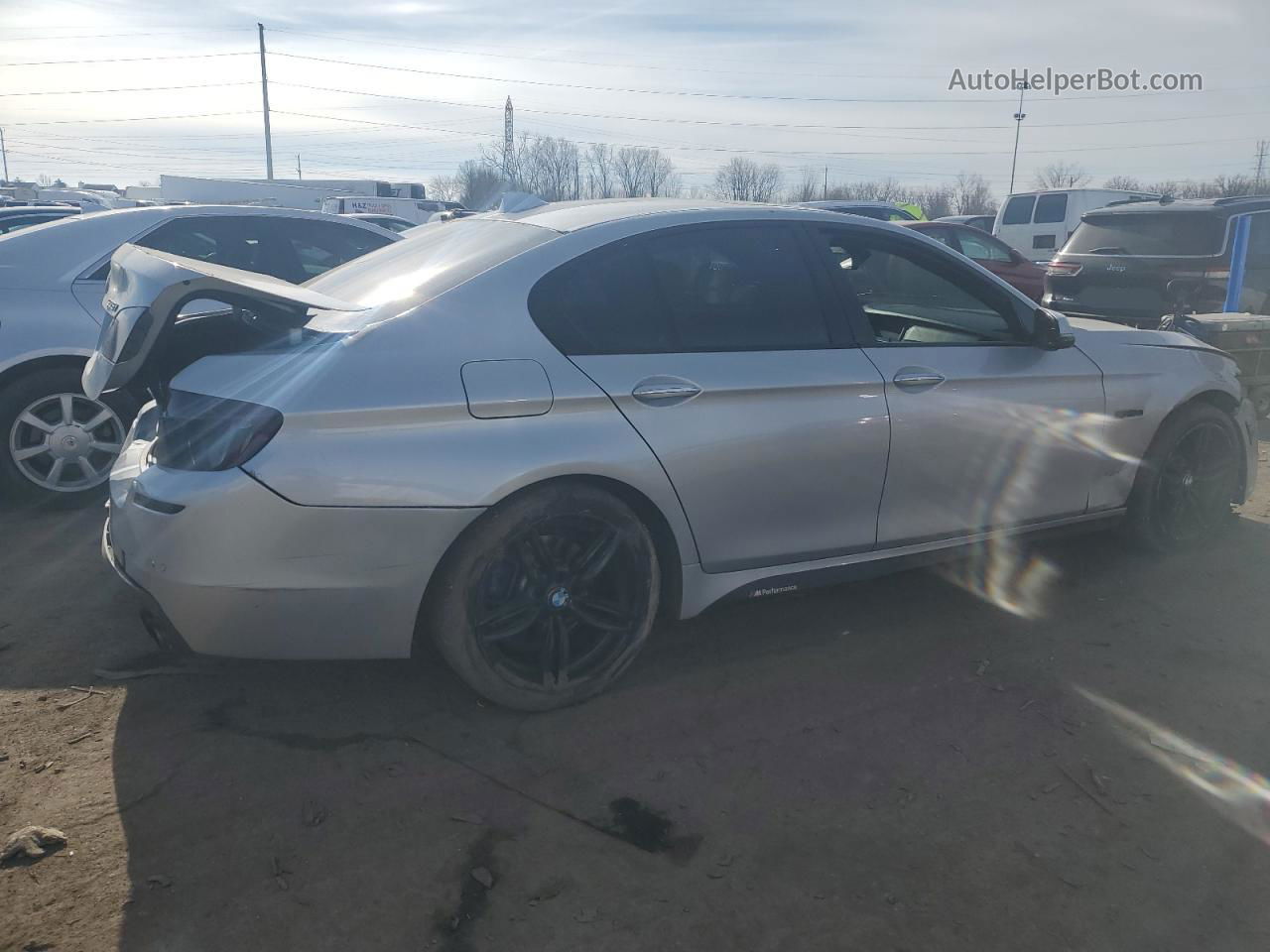 2014 Bmw 535 Xi Silver vin: WBA5B3C55ED293089