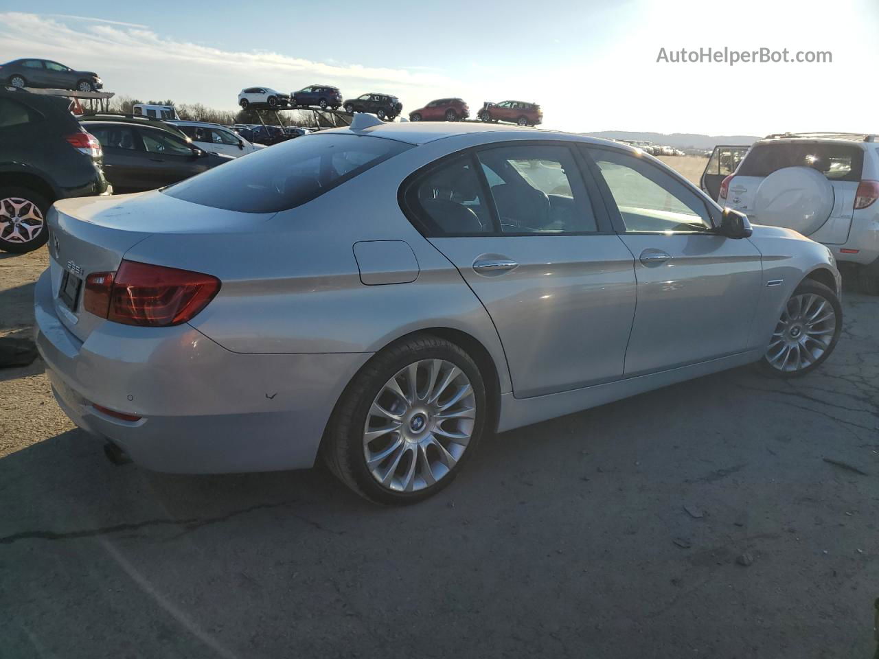 2014 Bmw 535 Xi Silver vin: WBA5B3C56ED532259