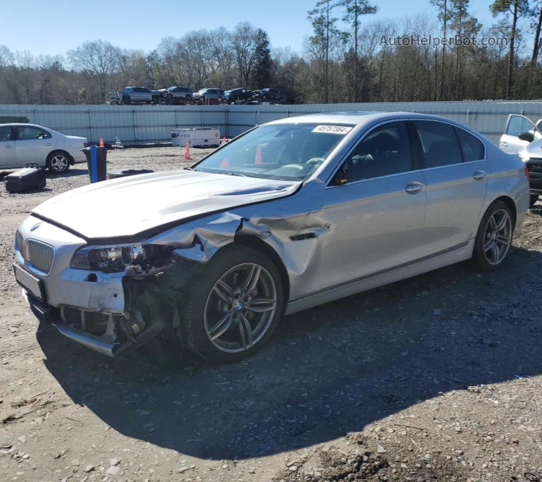 2014 Bmw 535 Xi Silver vin: WBA5B3C58ED533302