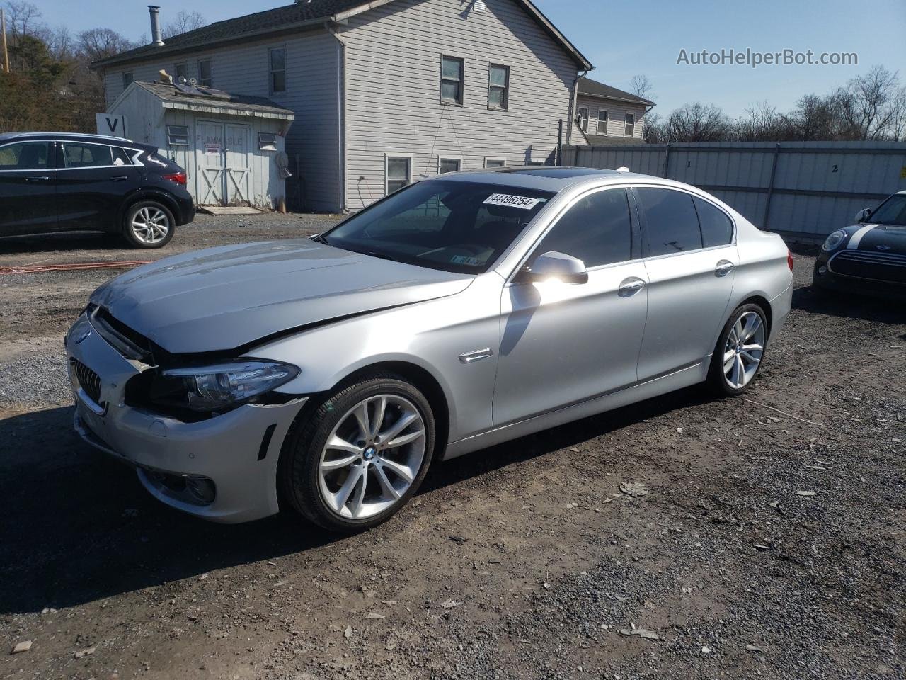 2014 Bmw 535 Xi Silver vin: WBA5B3C58ED533722