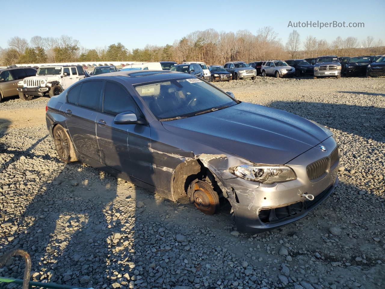 2014 Bmw 535 Xi Gray vin: WBA5B3C58ED538127